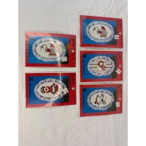 Lot of 5‎ Designs for the Needle Vintage Lace Ornament Cross Stitch Kits